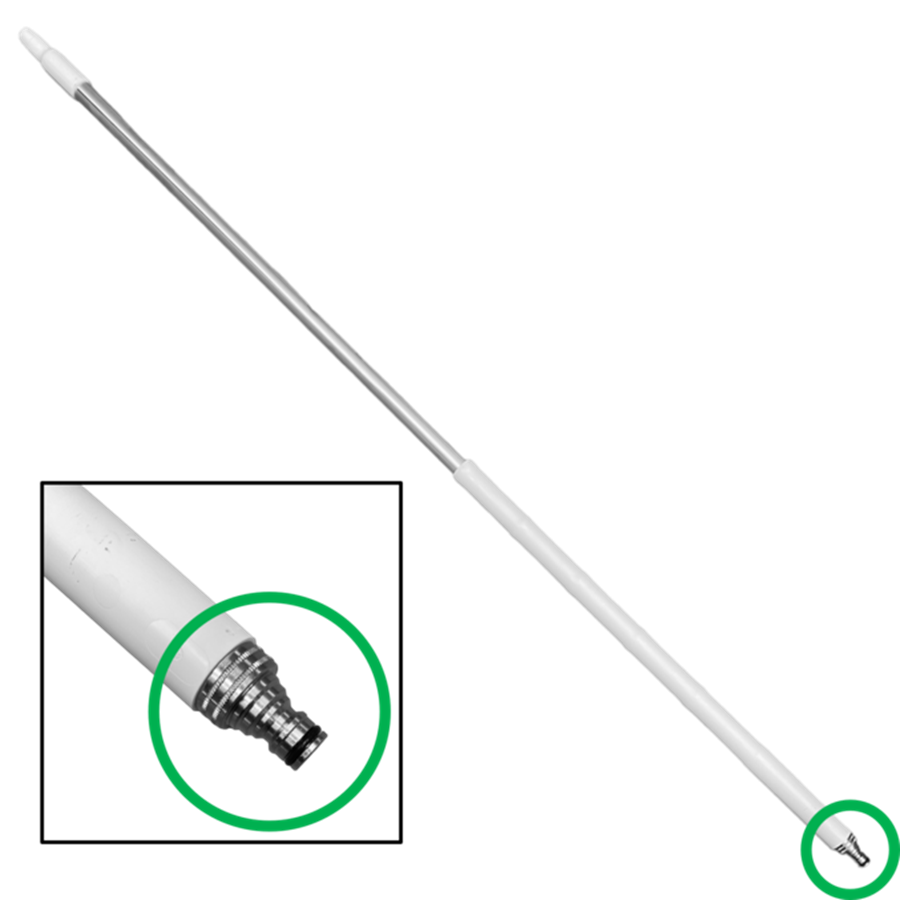 Aluminium skaft med vandgennemgang 150 cm