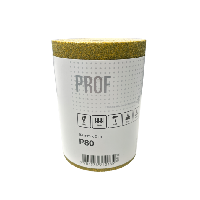 Prof. Hand slibepapir 93 mm x 5 m