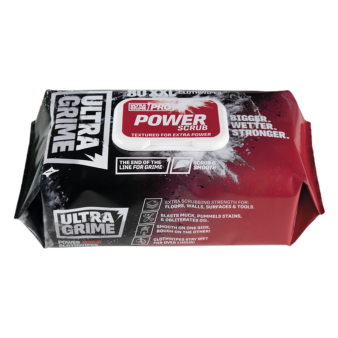 UltraGrime PRO POWER SCRUB Wipes